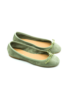 Ballerina camoscio menta