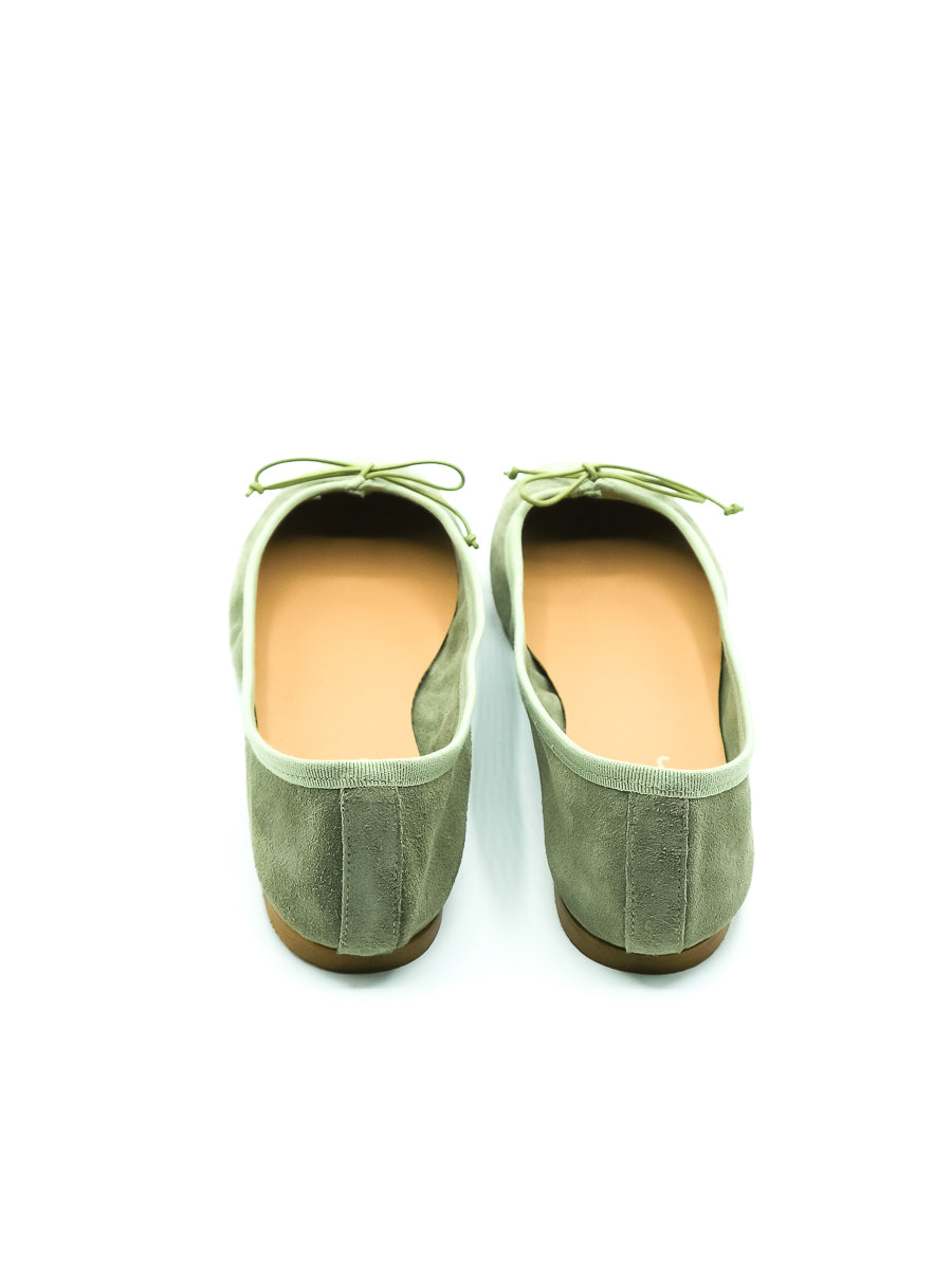 Ballerina camoscio menta