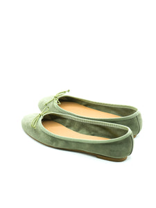 Ballerina camoscio menta