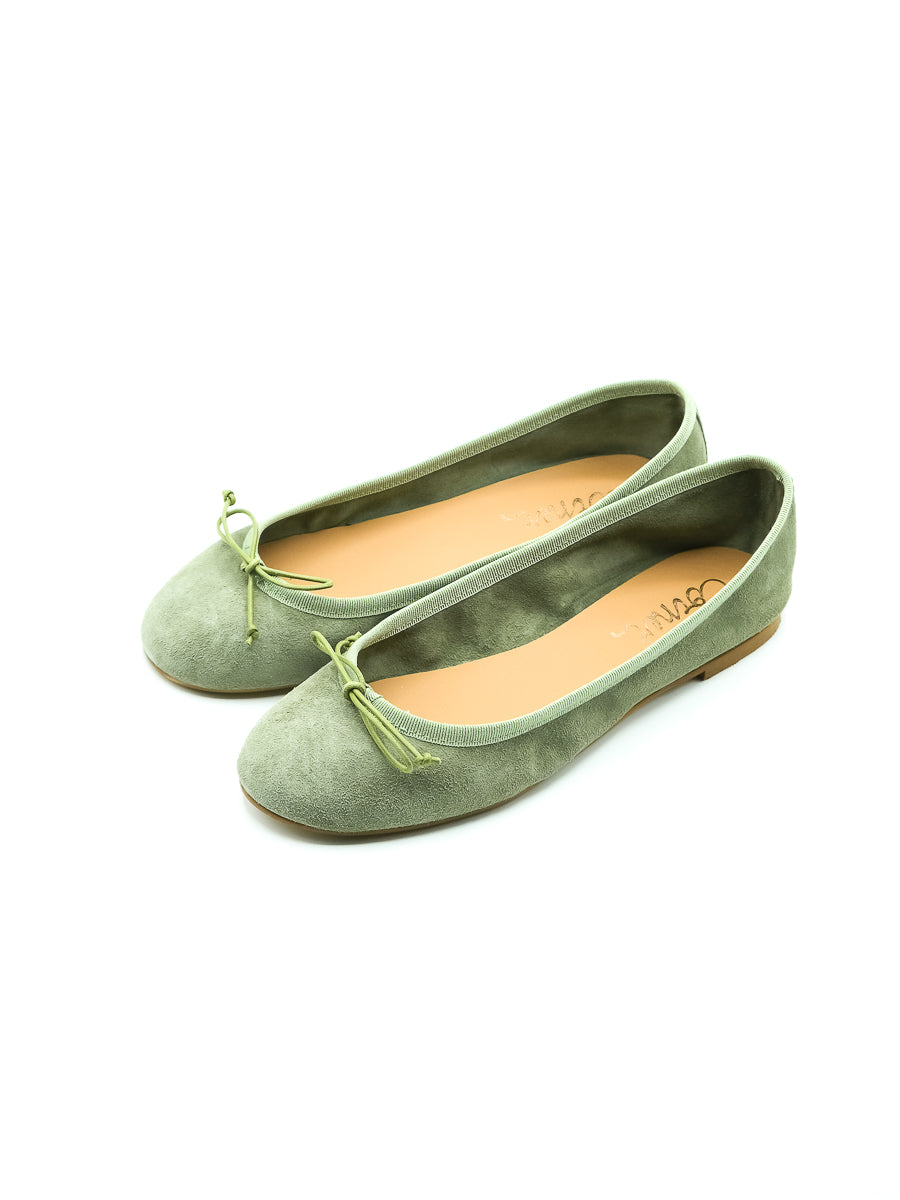 Ballerina camoscio menta