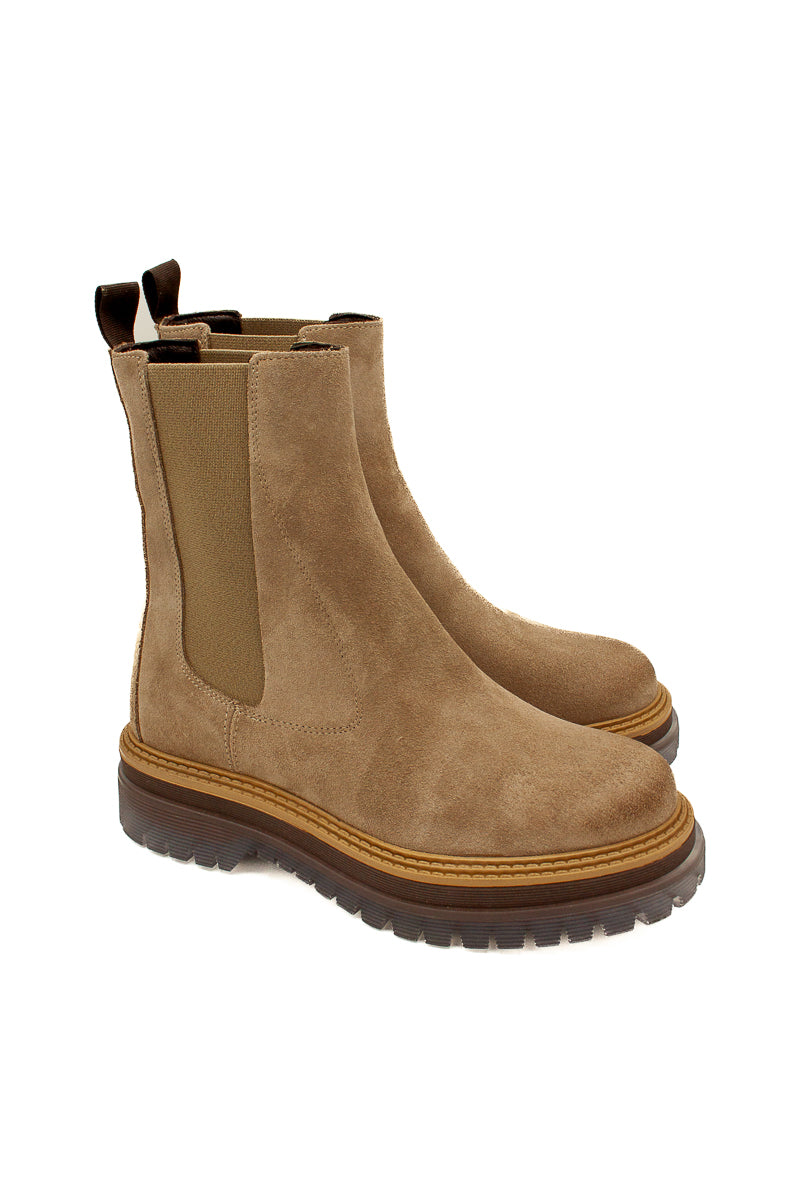 Stivaletto combat taupe