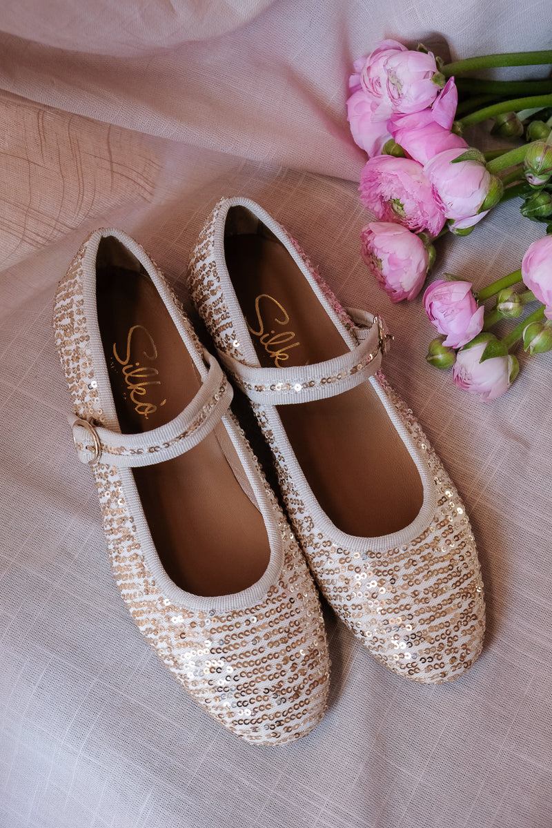 Ballerina pailettes oro