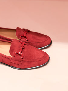 Mocassino Camoscio Rosso