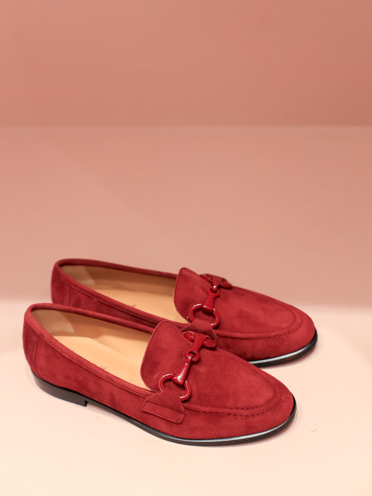 Mocassino Camoscio Rosso