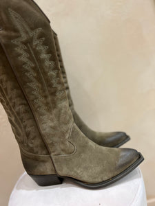 Stivale Texano Camoscio Taupe