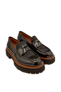 Mocassino cavallino nero