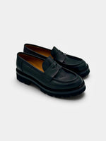 Carica l'immagine nel visualizzatore di Gallery, Mocassino in pelle nera Chunky
