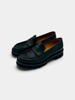 Carica l'immagine nel visualizzatore di Gallery, Mocassino in pelle nera Chunky

