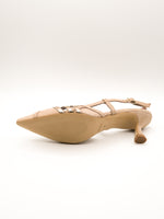 Carica l&#39;immagine nel visualizzatore di Gallery, Slingback taupe e oro
