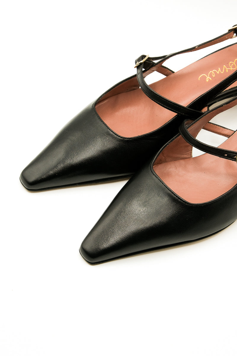 Slingback cinutrini nera