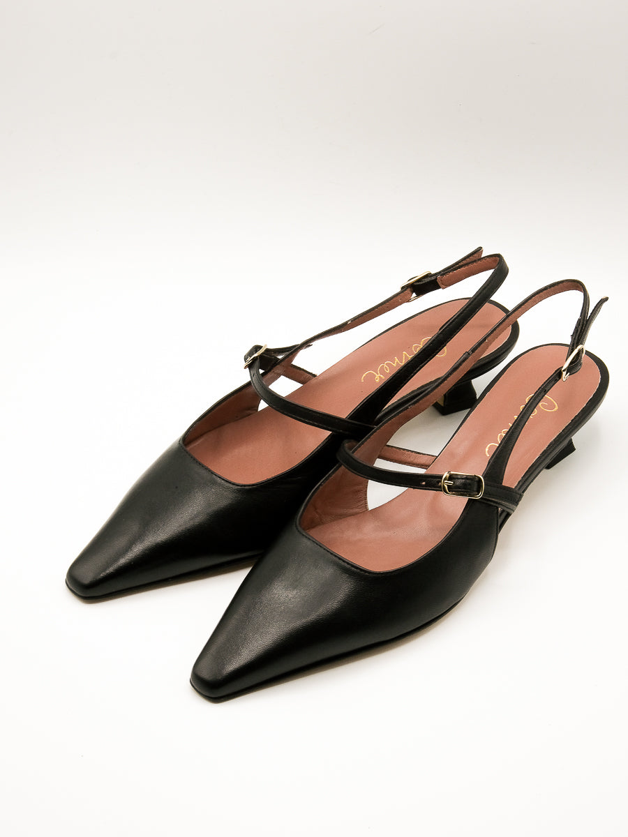 Slingback cinutrini nera