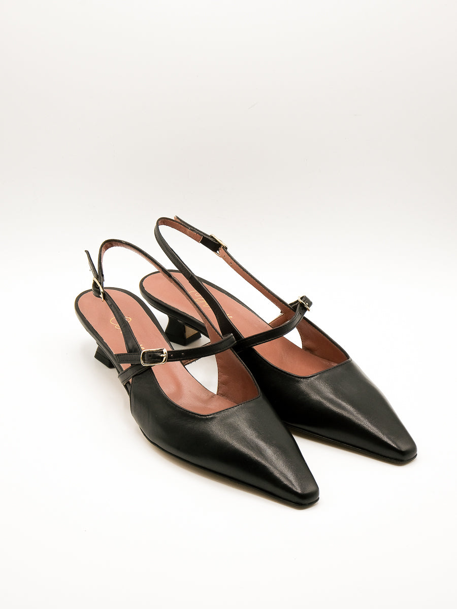 Slingback cinutrini nera