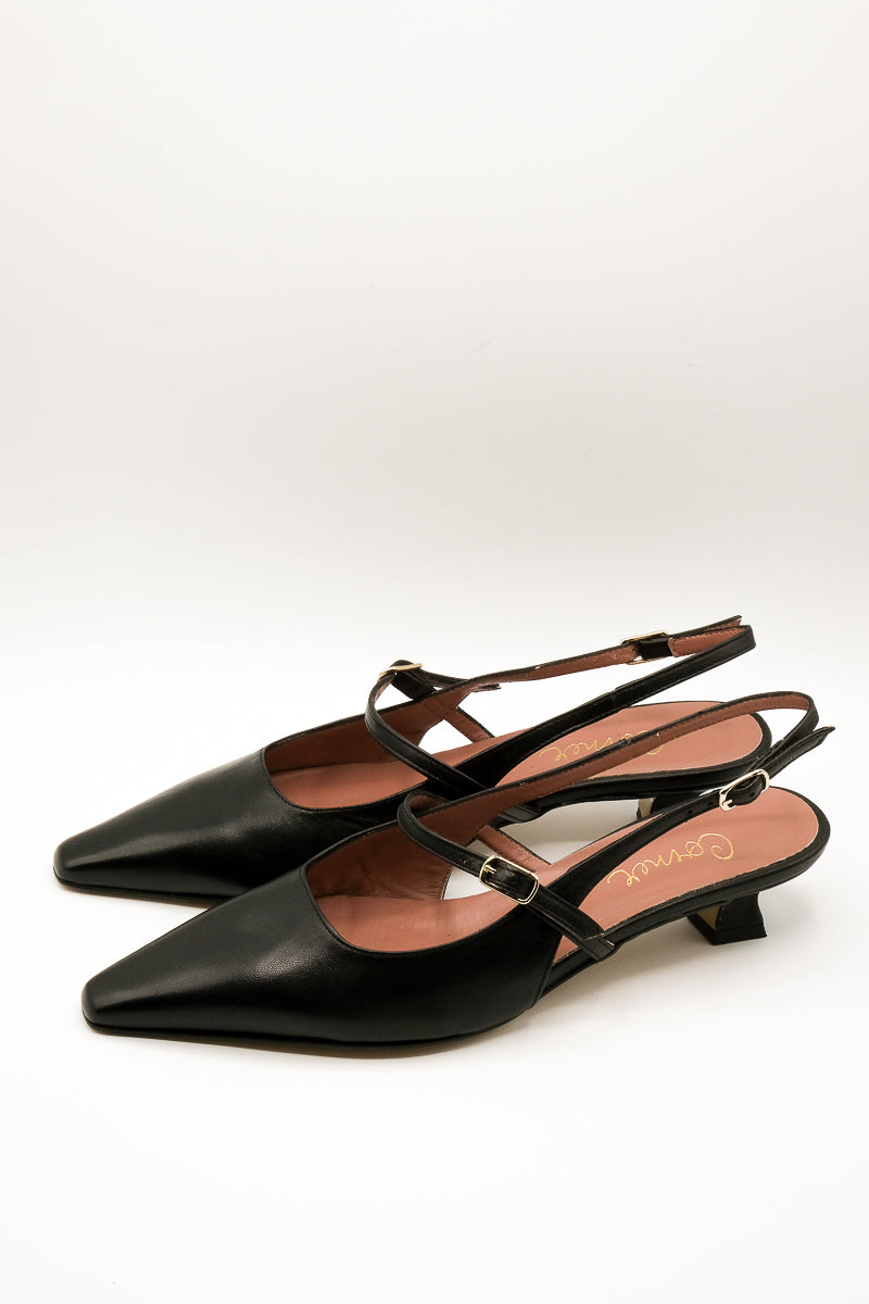 Slingback cinutrini nera