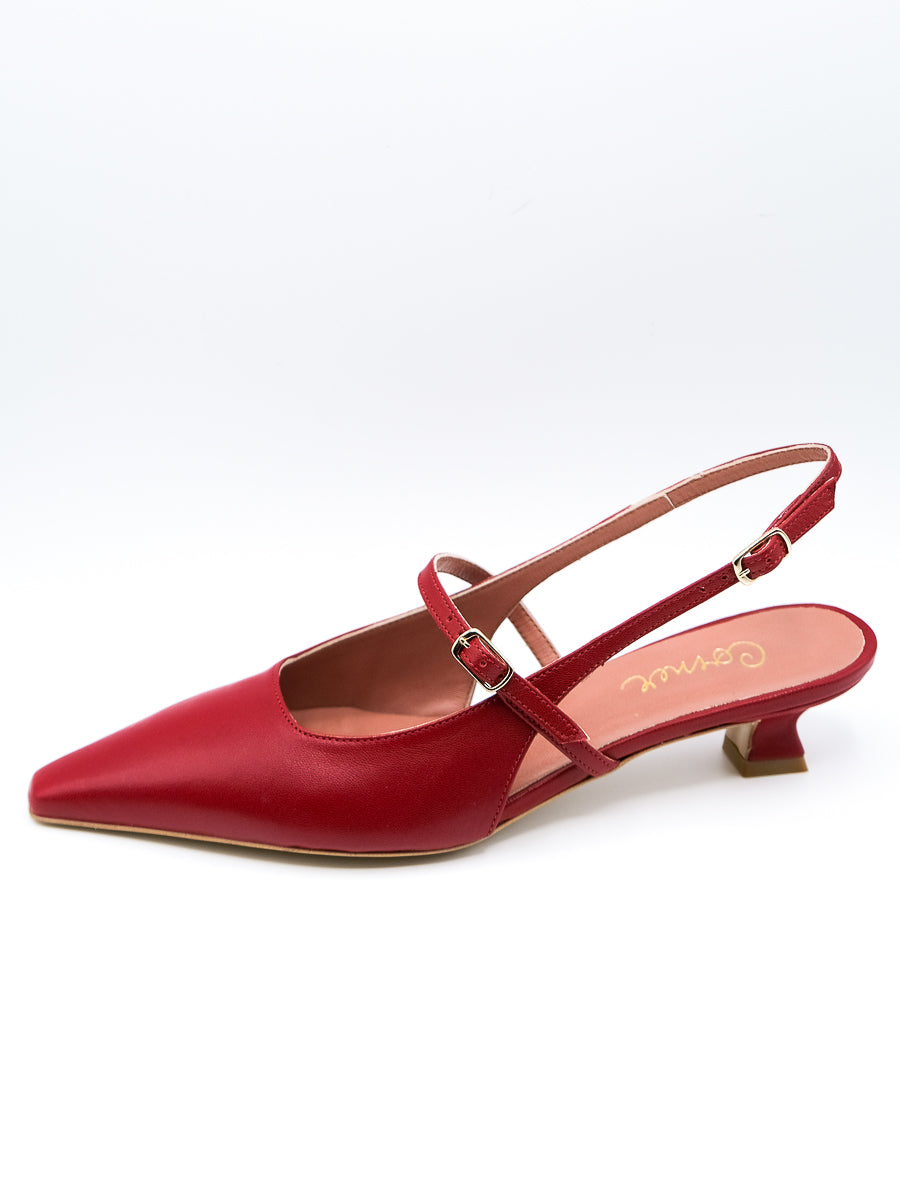 Slingback cinturini rossa