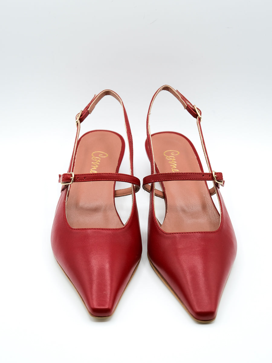 Slingback cinturini rossa