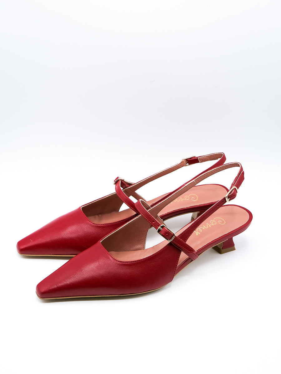 Slingback cinturini rossa