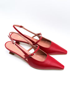 Slingback cinturini rossa