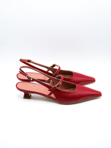 Slingback cinturini rossa