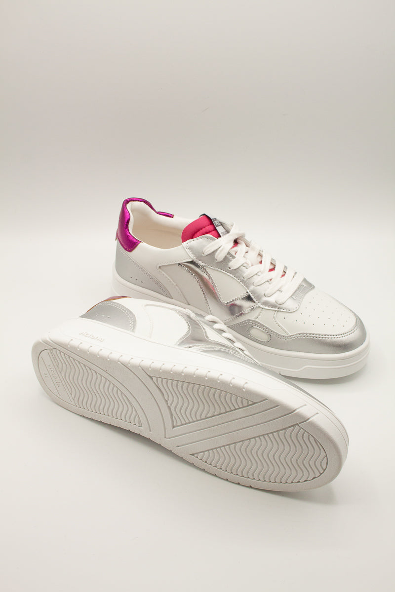 Sneakers bianca e argento