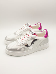 Sneakers bianca e argento