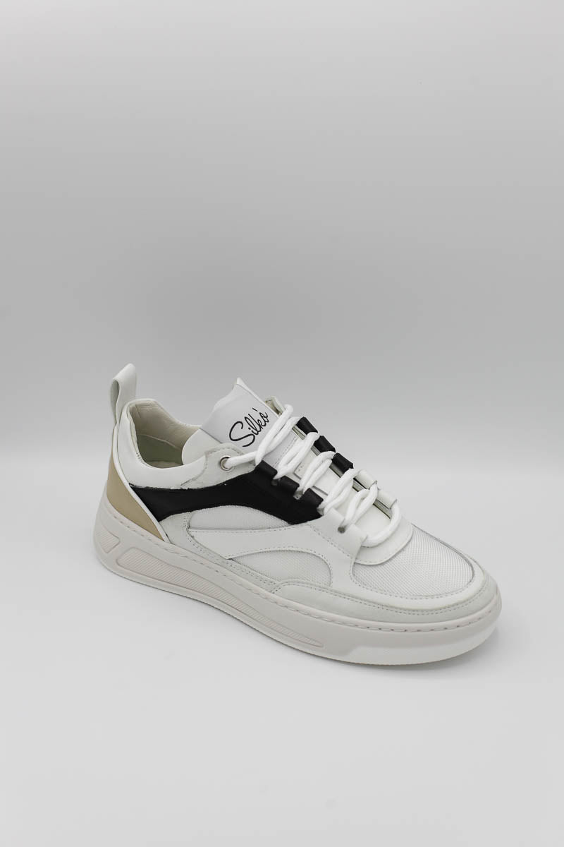 02382 Sneakers Bicolore Bianco Nero