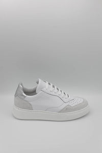 1130 Sneakers Pelle e Camoscio Bianco