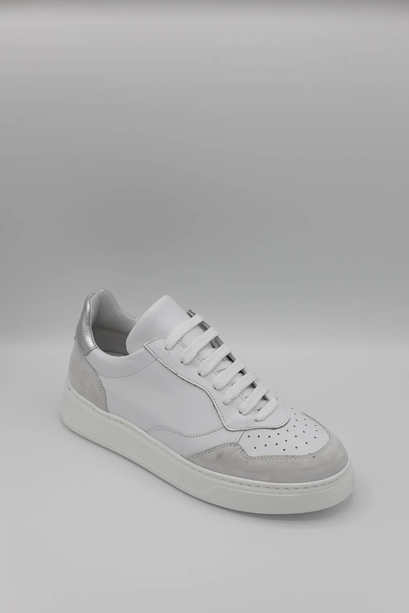 1130 Sneakers Pelle e Camoscio Bianco