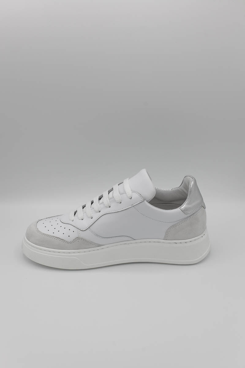 1130 Sneakers Pelle e Camoscio Bianco