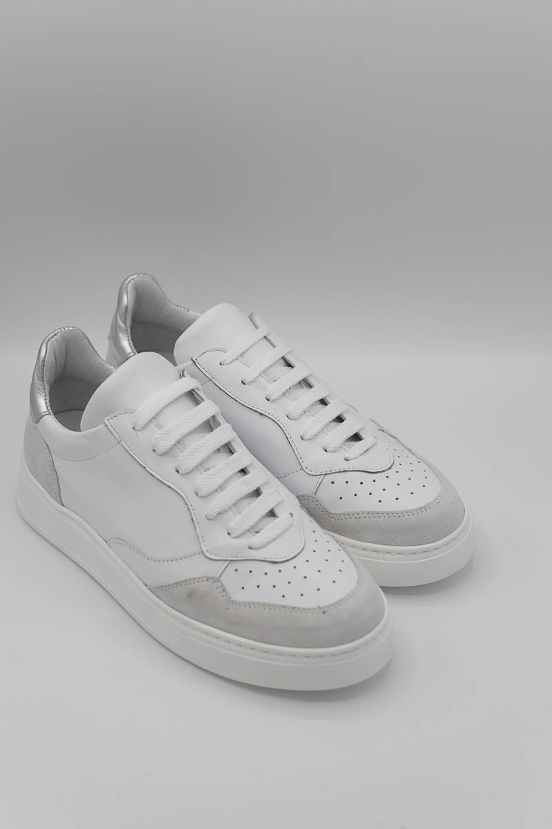 1130 Sneakers Pelle e Camoscio Bianco