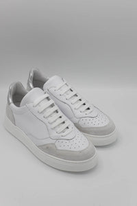 1130 Sneakers Pelle e Camoscio Bianco